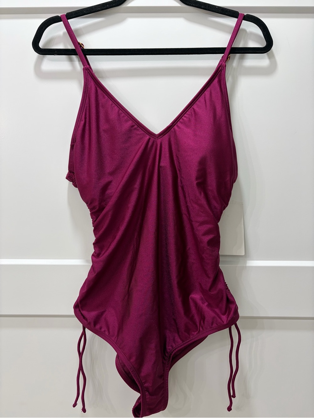 California Sunshine Resort Magenta One-Piece Swimsuit with Adjustable Side Ties